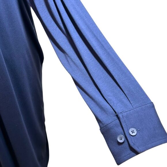 Universal Standard Sally Liquid Jersey Maxi Shirt Dress Midnight Blue S‎ 14-16 - Picture 7 of 12